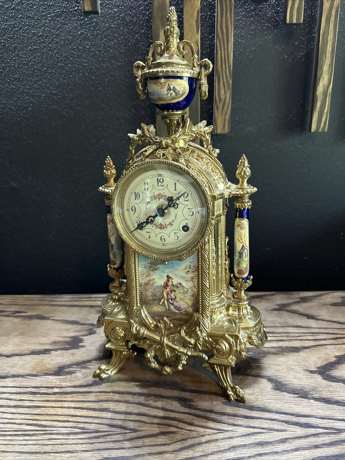 Loucini Brass Clock with Franz Hermle Movement