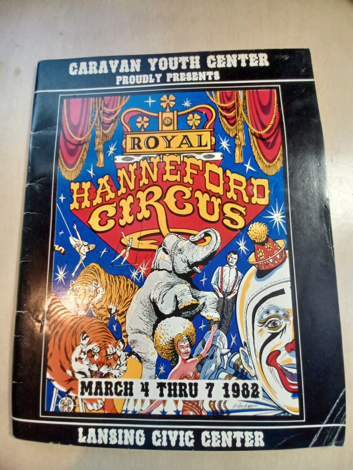 Caravan Youth Center - Royal Hanneford Circus Coloring Book and Program 1982 