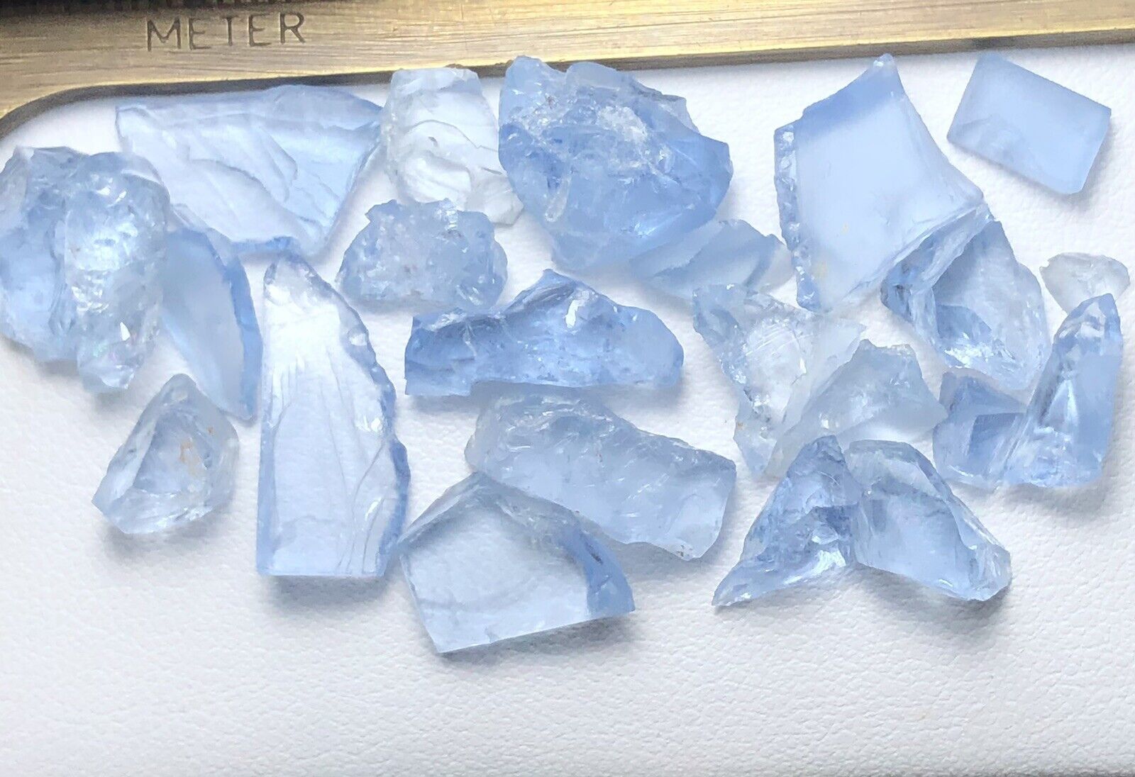 55 Crt / 20 Piece / Beautiful Heated Aquamarine ( Beryl ) Ready For Faceted