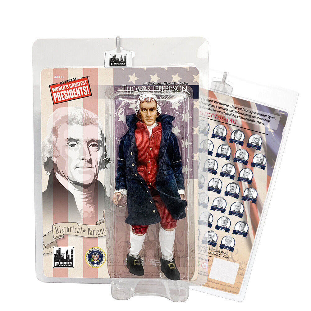 US Presidents 8 Inch Figures Series: Thomas Jefferson Blue & Red Outfit Variant