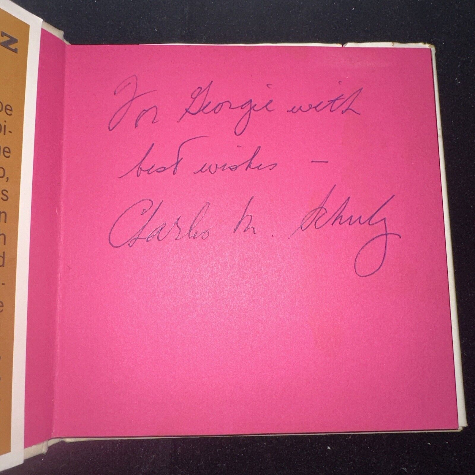 Charles M Schulz Signed Happiness is a Warm Puppy Book - Peanuts, Snoopy - JSA