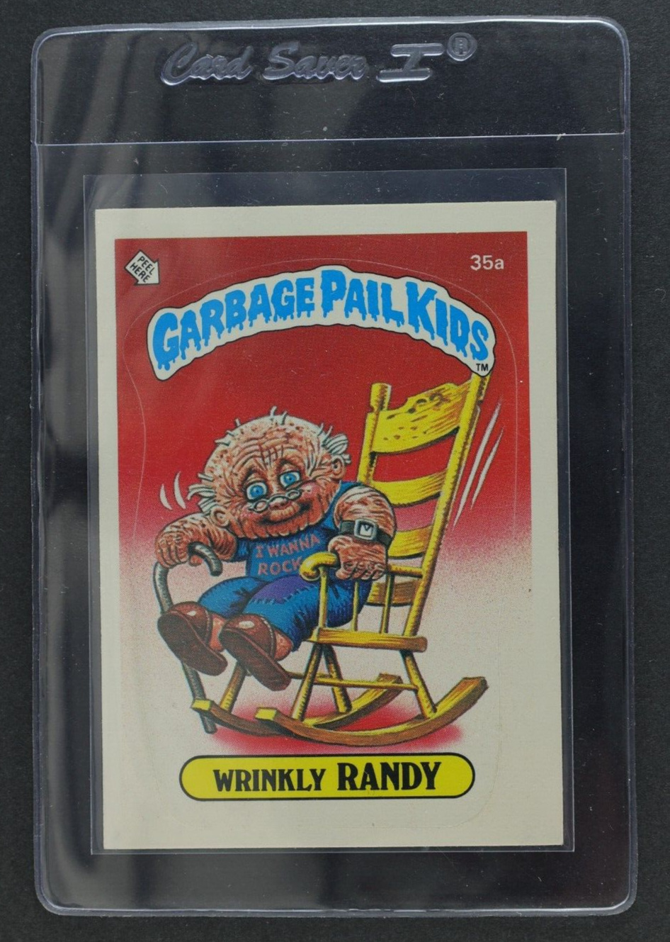 Wrinkly RANDY #35a Matte 1985 Garbage Pail Kids Series 1 GPK Pack Fresh Minty
