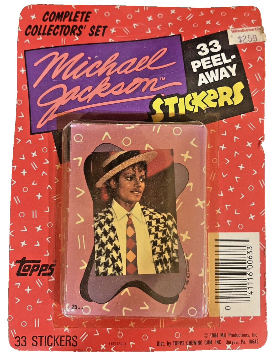 1984 Vintage Michael Jackson 33 Stickers Set Topps Music Cards NEW (old stock)