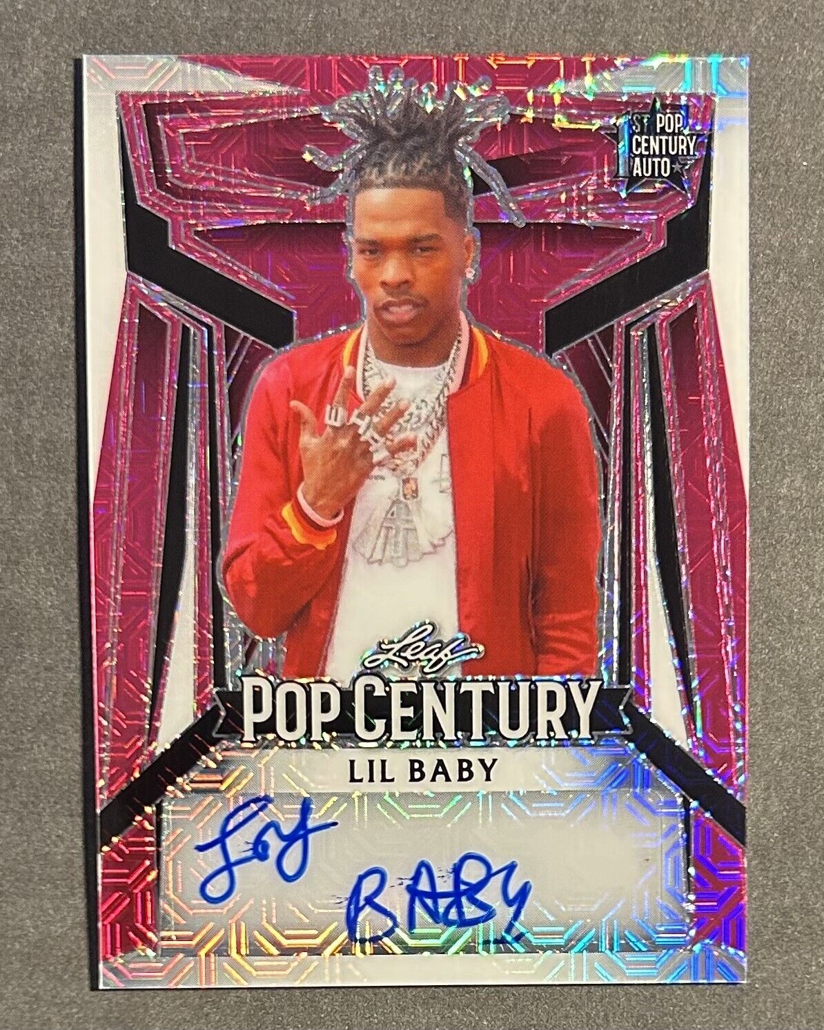 Lil Baby 2023 Leaf Pop Century Autograph Card RC #'d /4 1st Pop Century Auto 