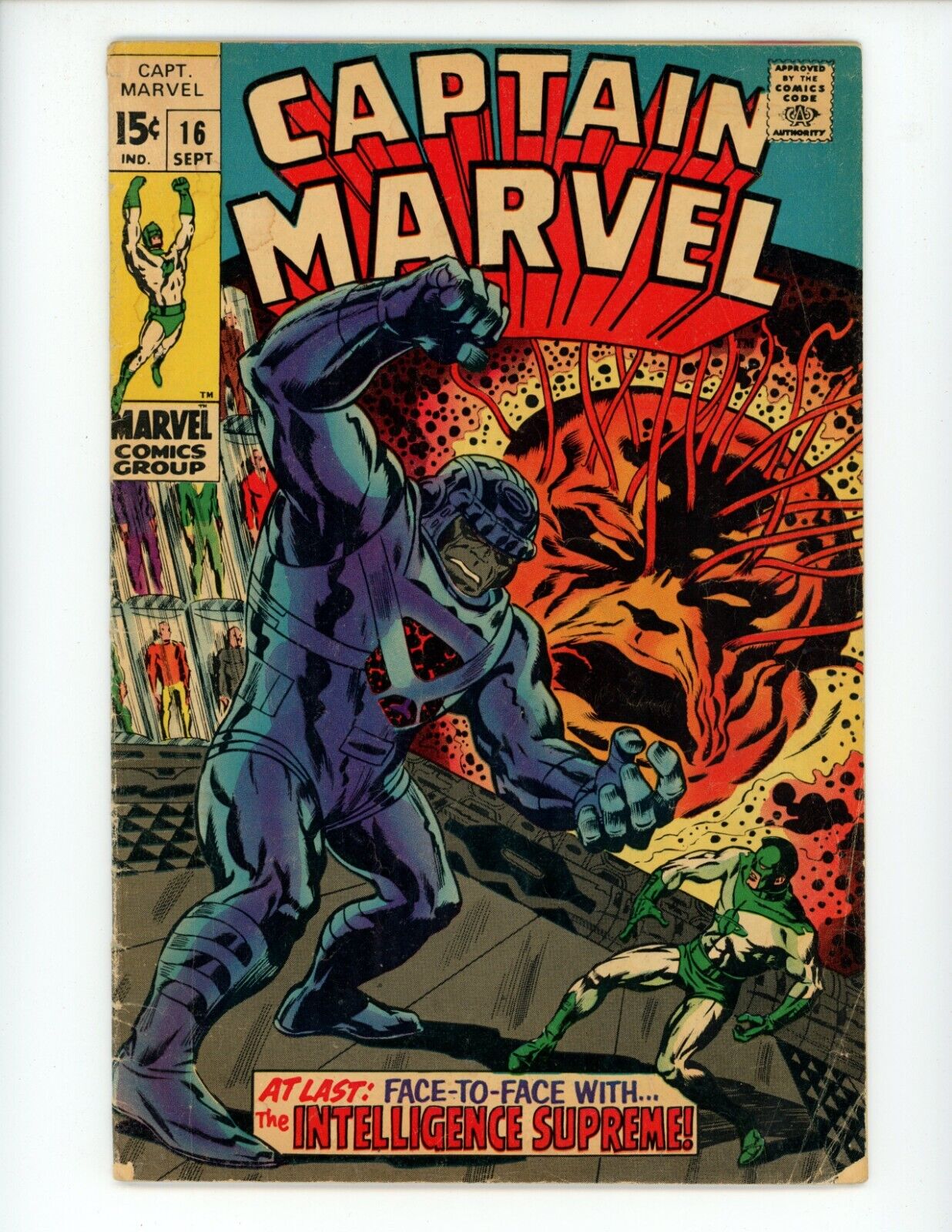 Captain Marvel #16 Comic Book 1969 FN- 1st App of new Costume Comics