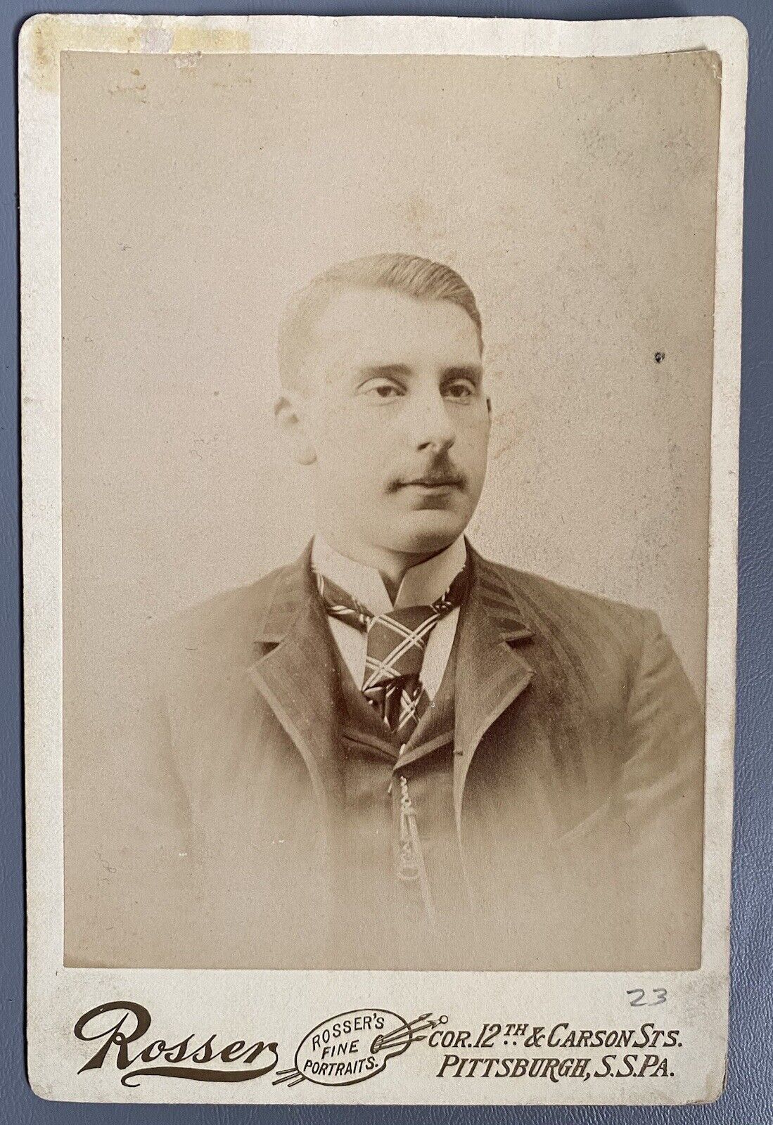 1890s Lou Bierbauer Pittsburg Pirate Namesake Baseball Cabinet Card