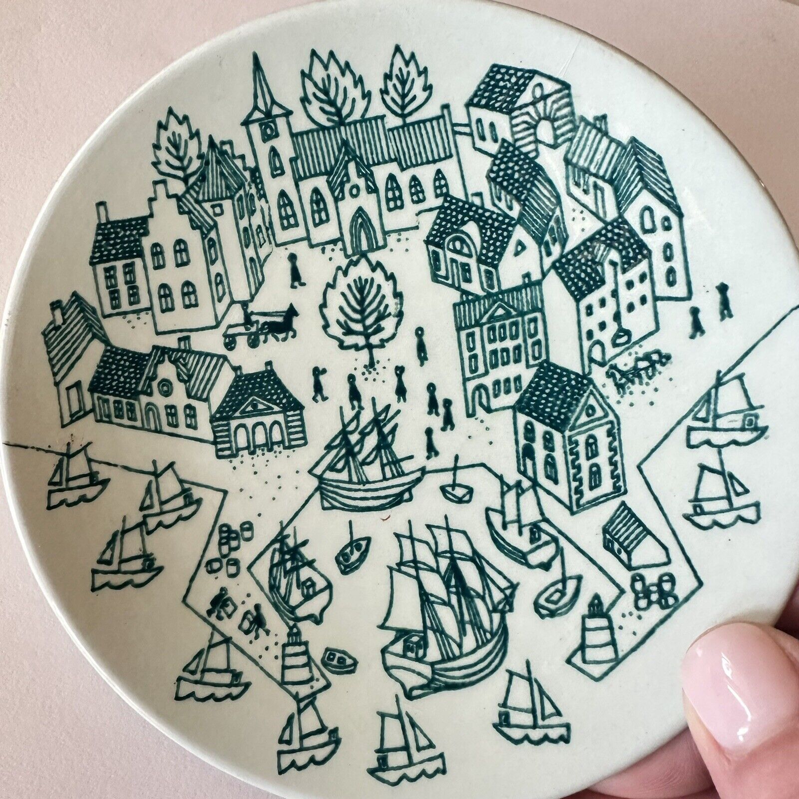 Vintage Nymolle Art Faience Hoyrup Denmark Limited Edition Small Plate Dish 4006