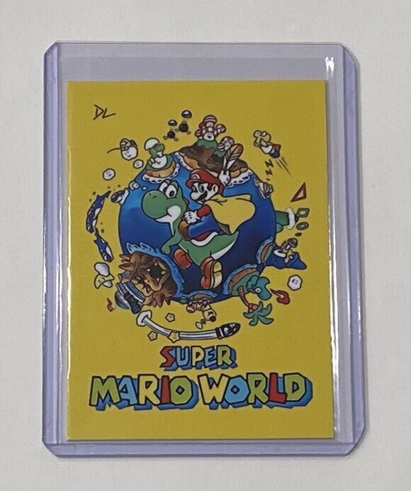 Super Mario World Limited Edition Artist Signed Nintendo Game Cover Card 2/10
