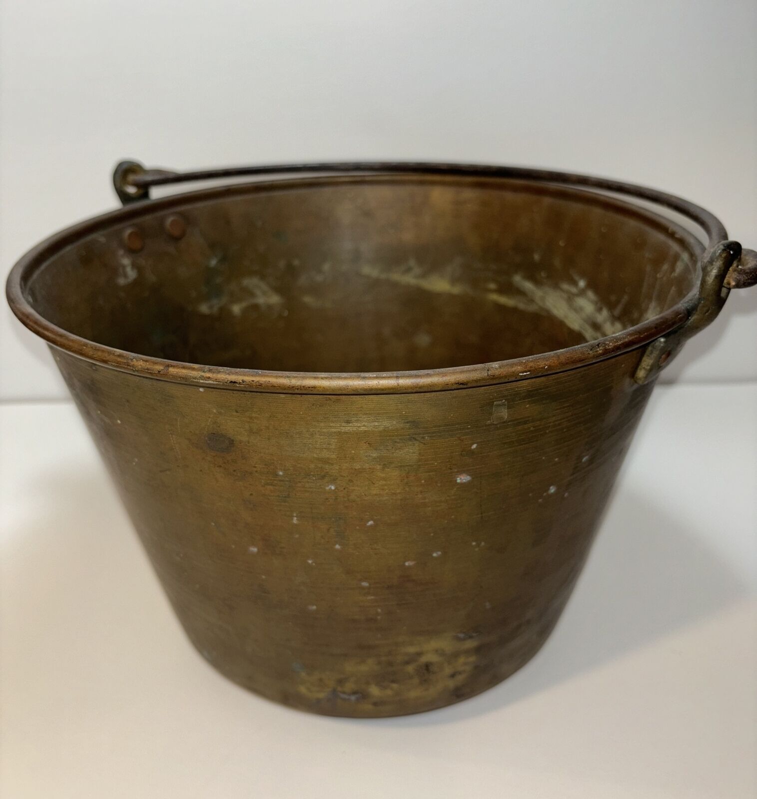 Vintage Brass Bucket H.W. Hayden Ansonia CT Patented 1851
