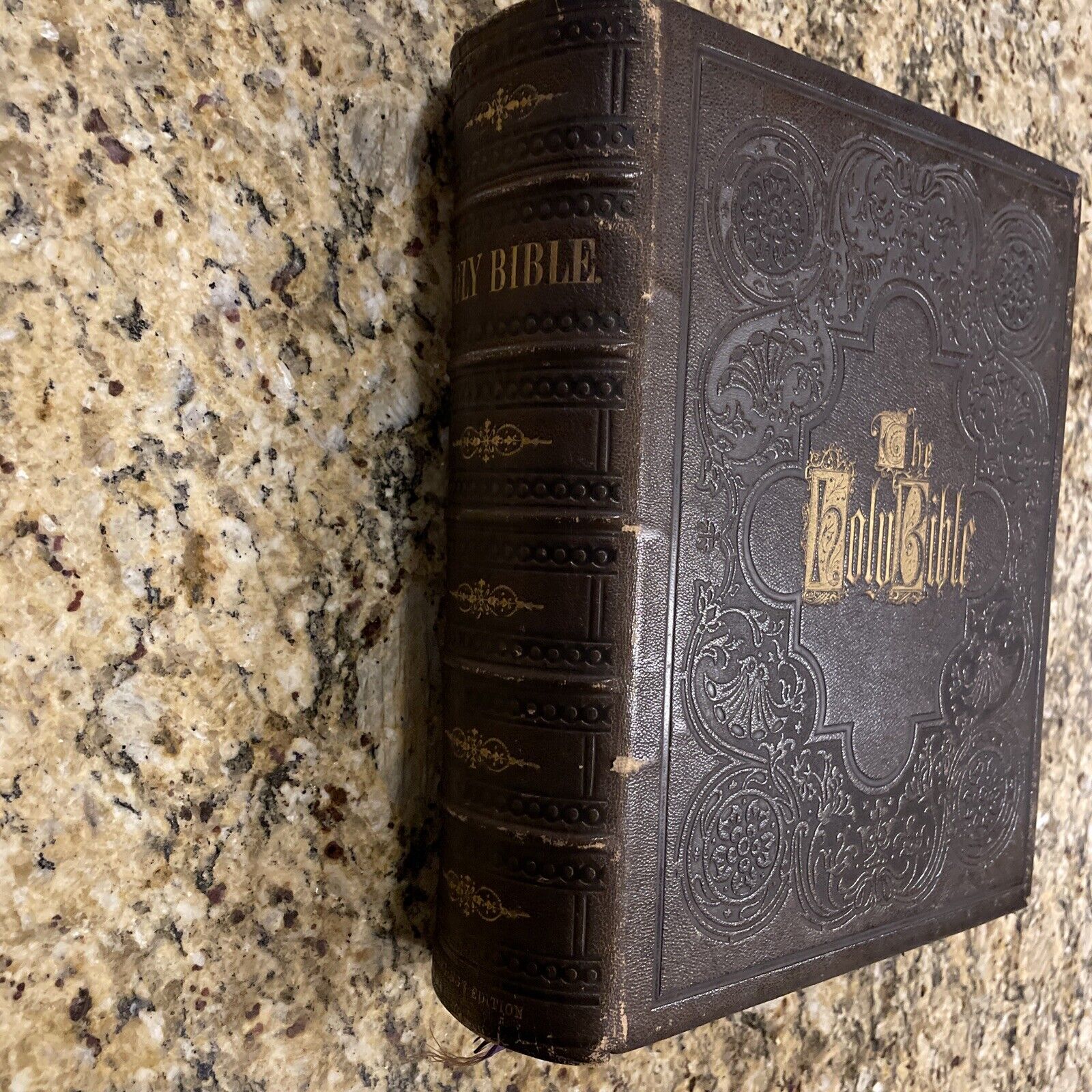 Vintage William W. Harding 1869 Holy Bible-Old And New Testaments-Royal Edition