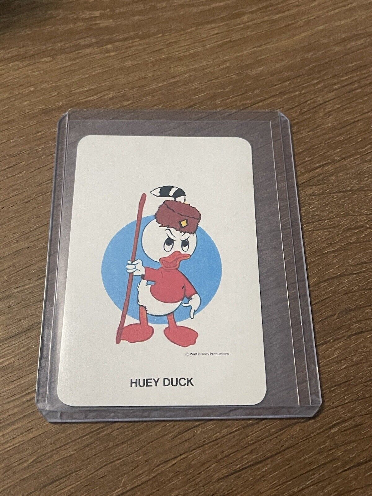 Authentic Vintage Walt Disney Productions Snap Huey Duck Card RARE DISNEYANA