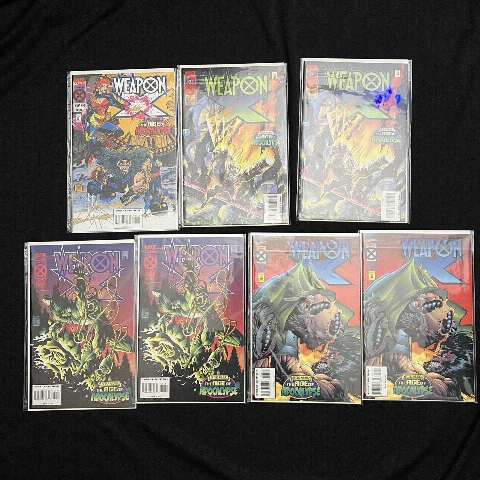 WEAPON X DELUXE 1-4 AFTER XAVIER: AGE OF APOCALYPSE 1995 (7 Total Comic Lot)