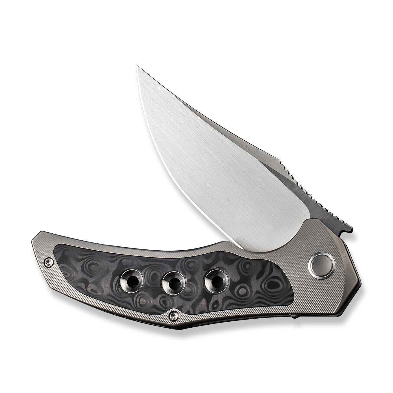 WE KNIFE Magnetron 18058-2 Titanium 'Rose' Carbon Fiber CPM-20CV Pocket Knives