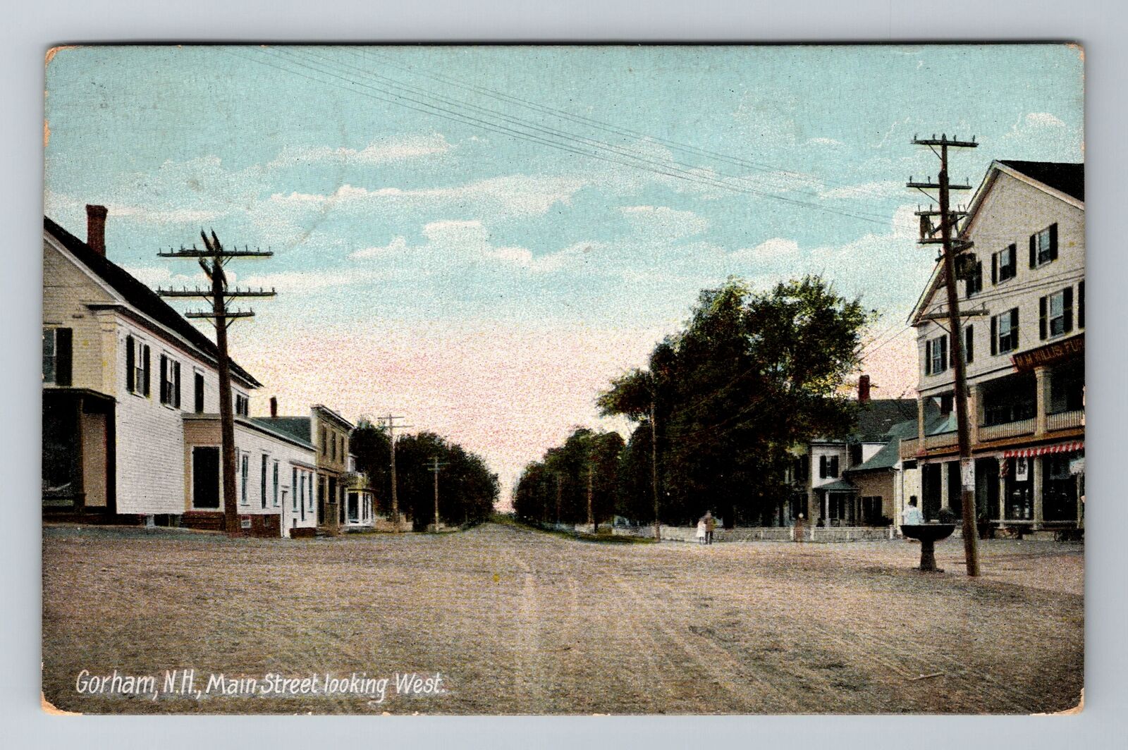 Gorham NH-New Hampshire, Main Street Looking West, Vintage c1915 Postcard