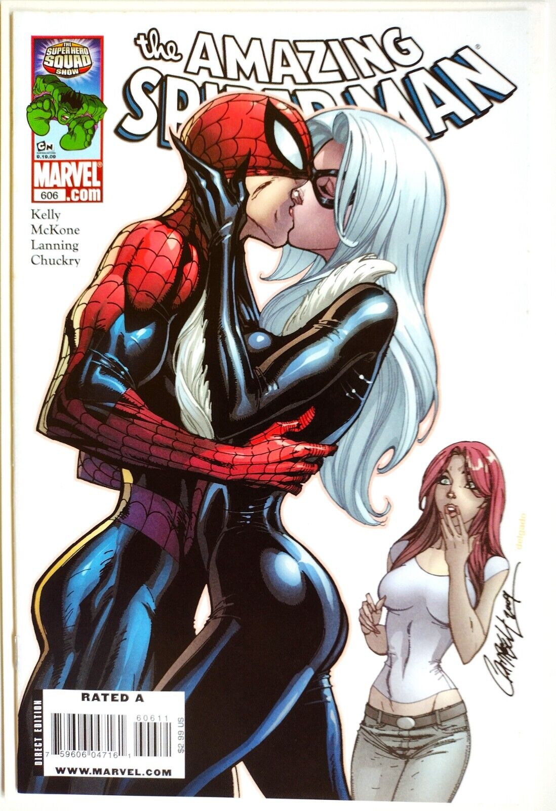 AMAZING SPIDER-MAN #606 (2009) - J. SCOTT CAMPBELL BLACK CAT & MARY JANE COVER