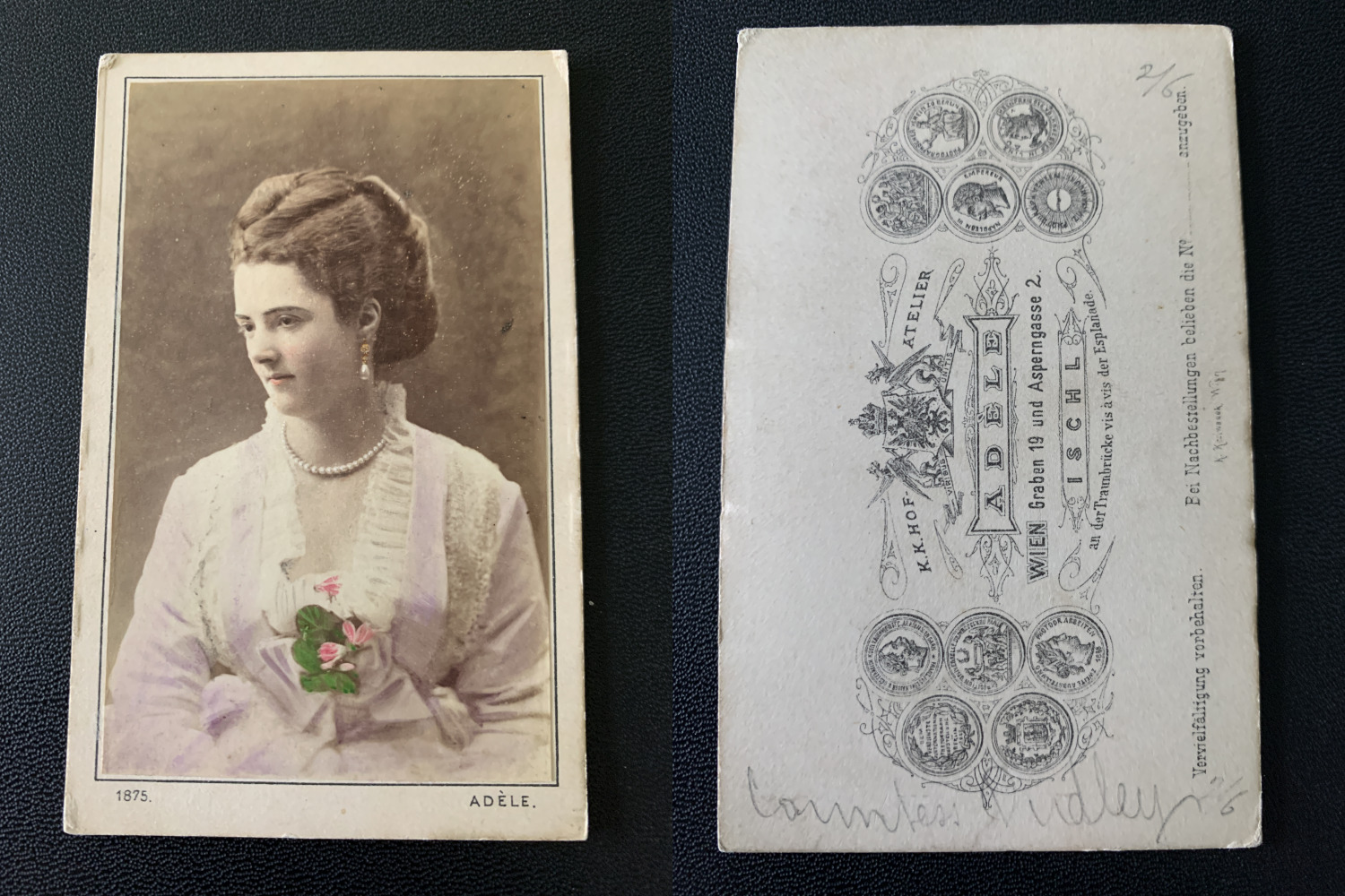 Adele, Wien, Georgina Elizabeth Ward, Countess of Dudley Vintage Albumen Print C
