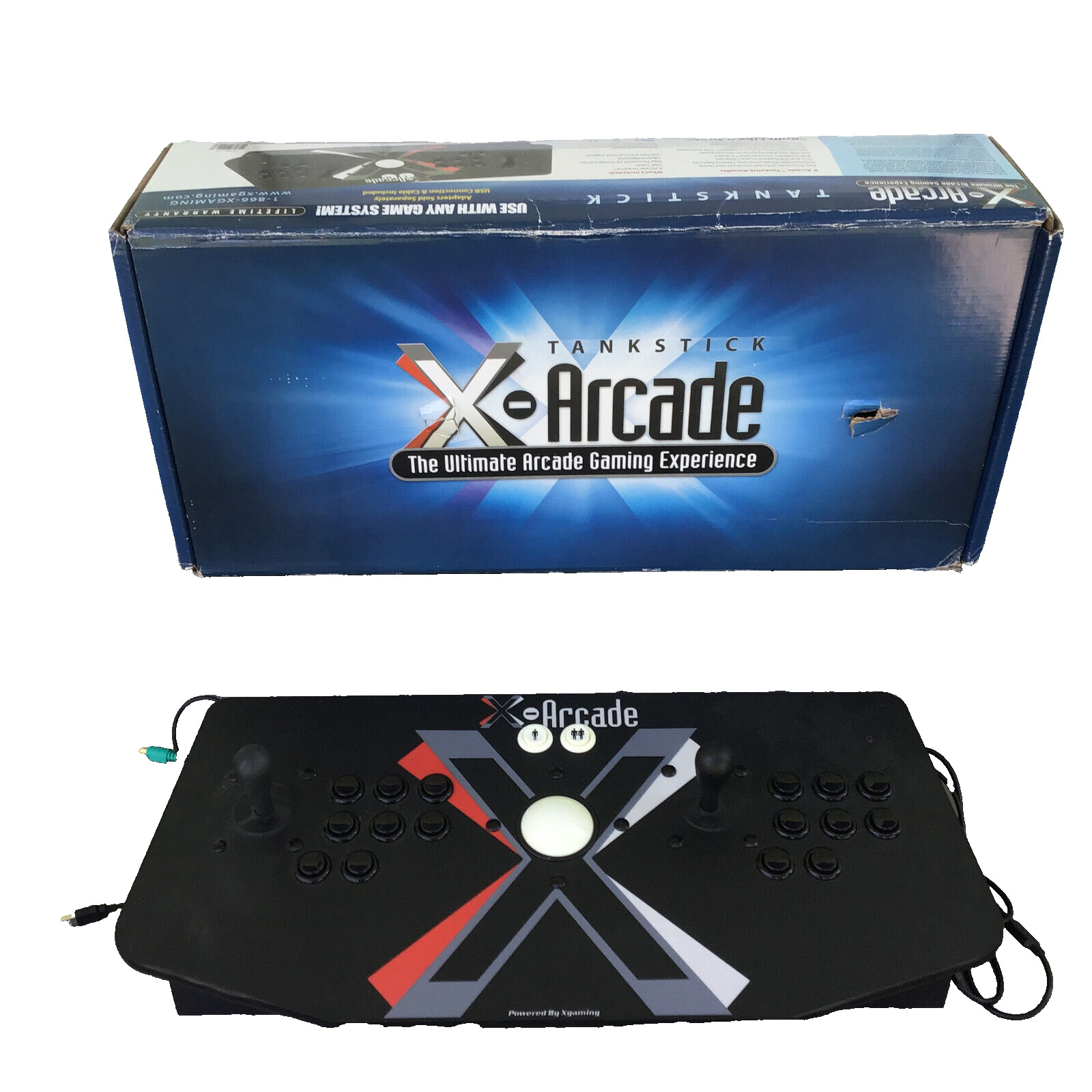 X-Gaming X-Arcade Tankstick 2 Player  w/Trackball Includes Original Box