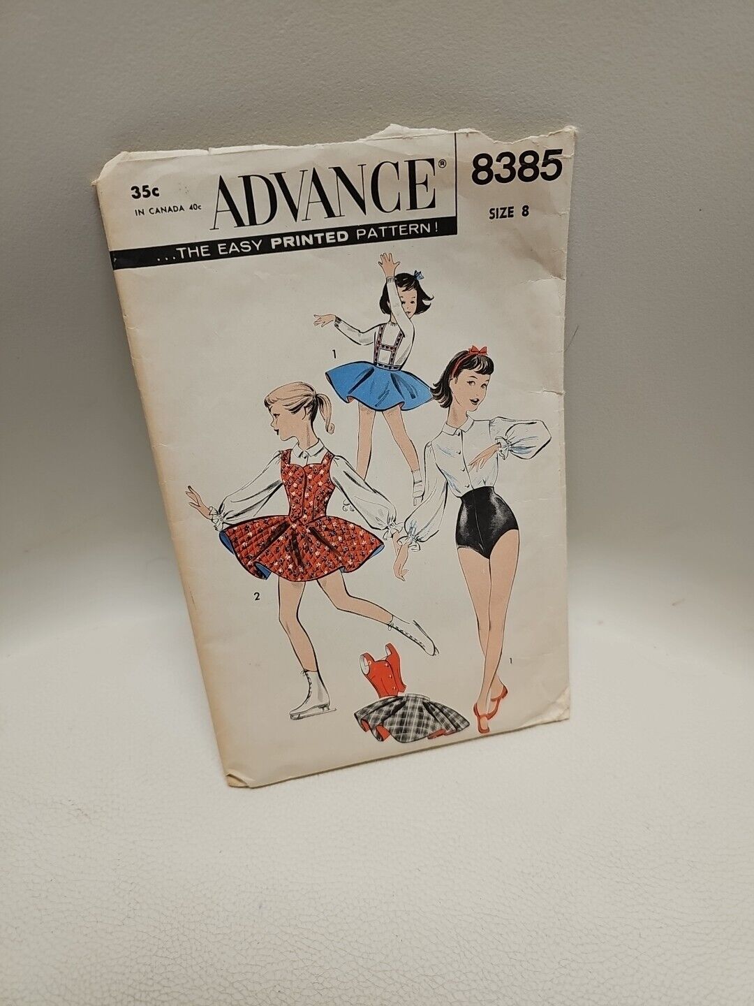 Rare Advance 8385 sewing pattern 50's Skating DANCE Ballet sew size 8