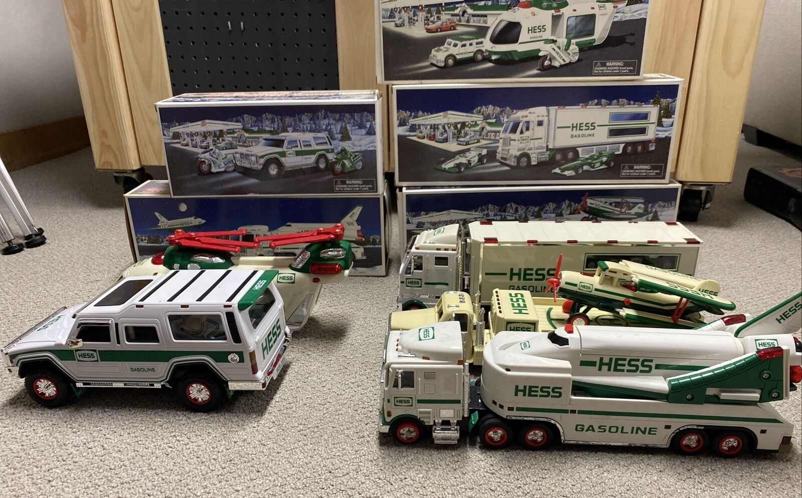 Lot of 5 Hess trucks open box