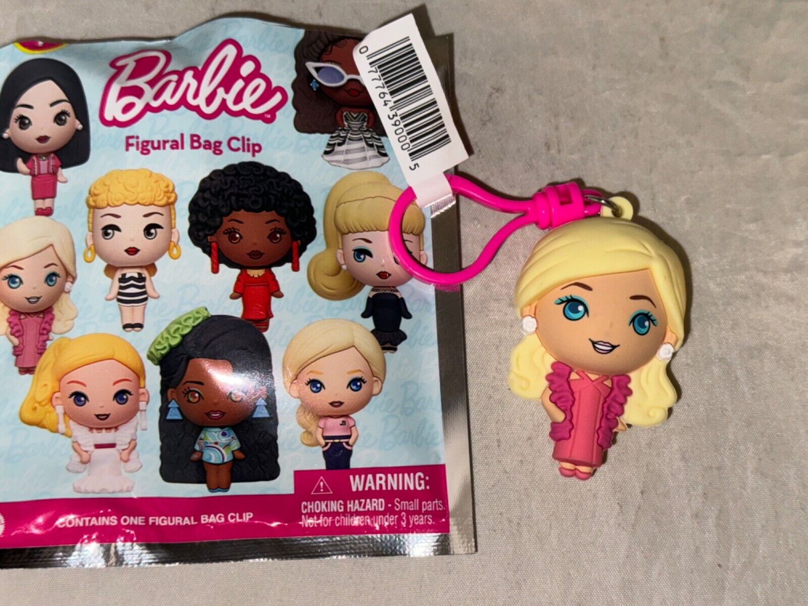 Monogram Mattel Super Star Barbie Figural Clip Keychain