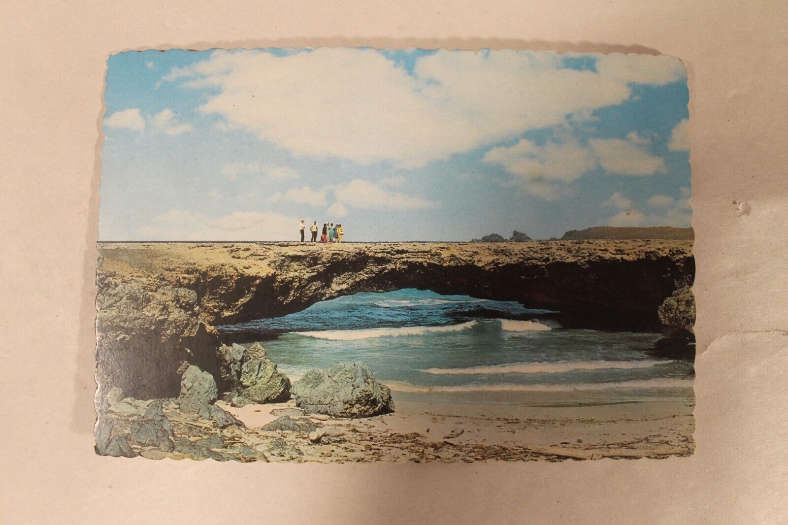 Natural Bridge on Aruba, Antilles Postcard - Posted 1965