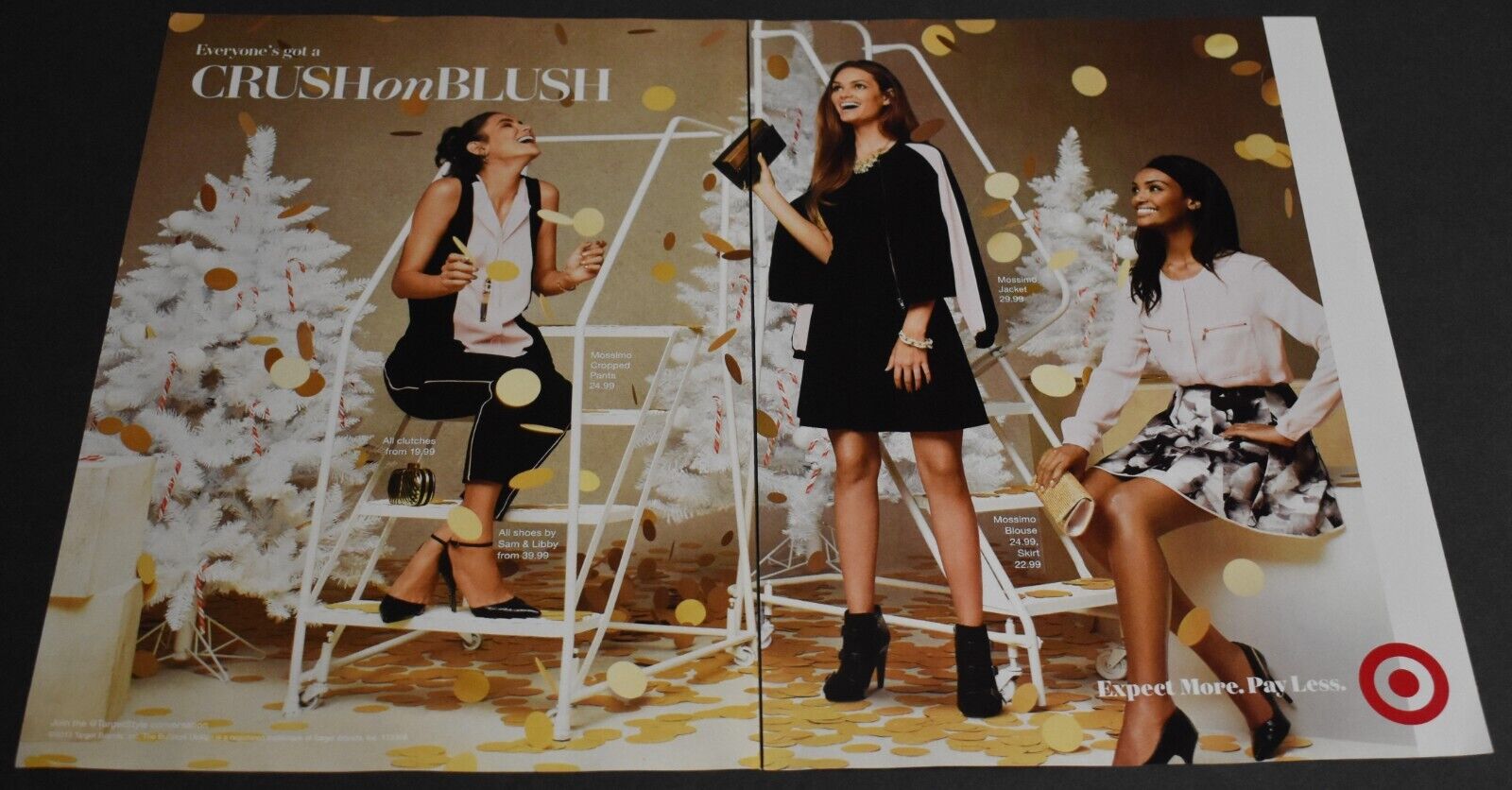 2013 Print Ad Fashion Style Heels Crush on Blush Target Christmas Skirt Sexy art