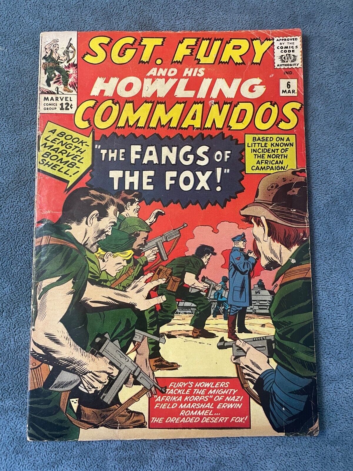 Sgt Fury and His Howling Commandos #6 1964 Marvel Comic Book Kirby VG+