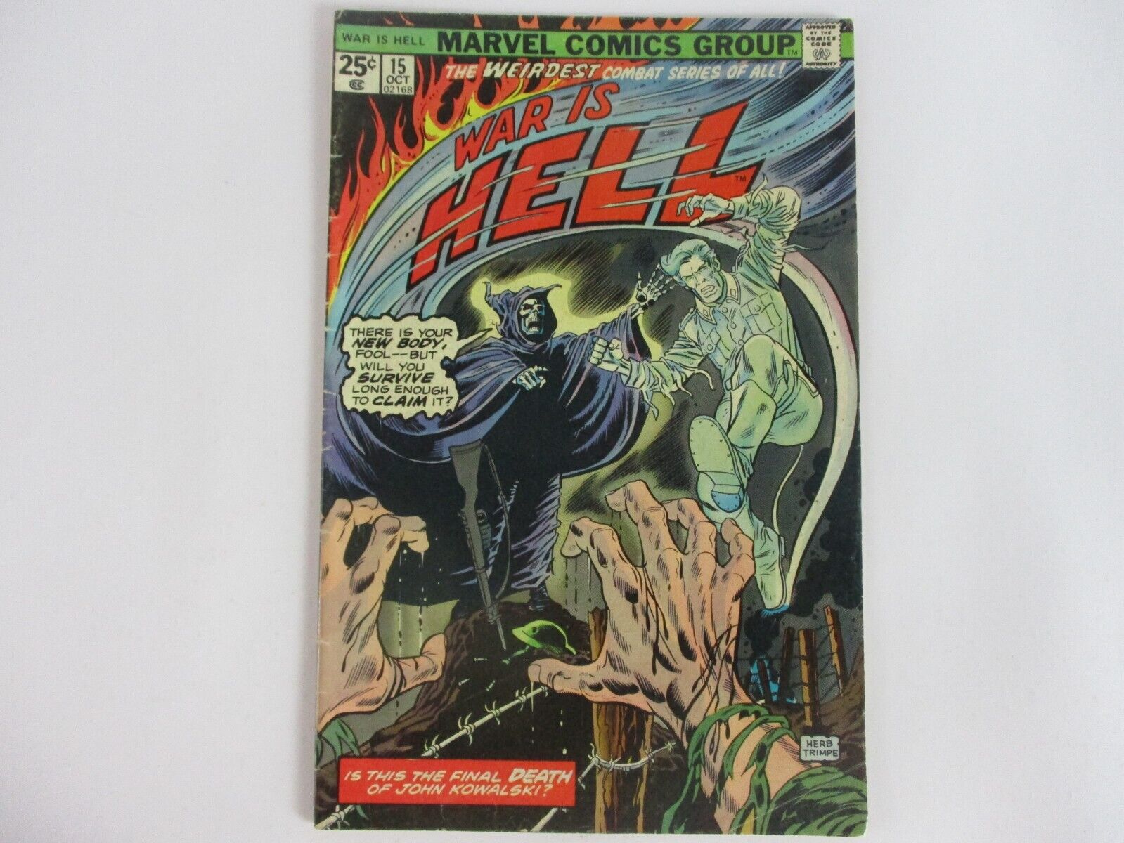 Marvel Comics WAR IS HELL #15 October 1975 VG