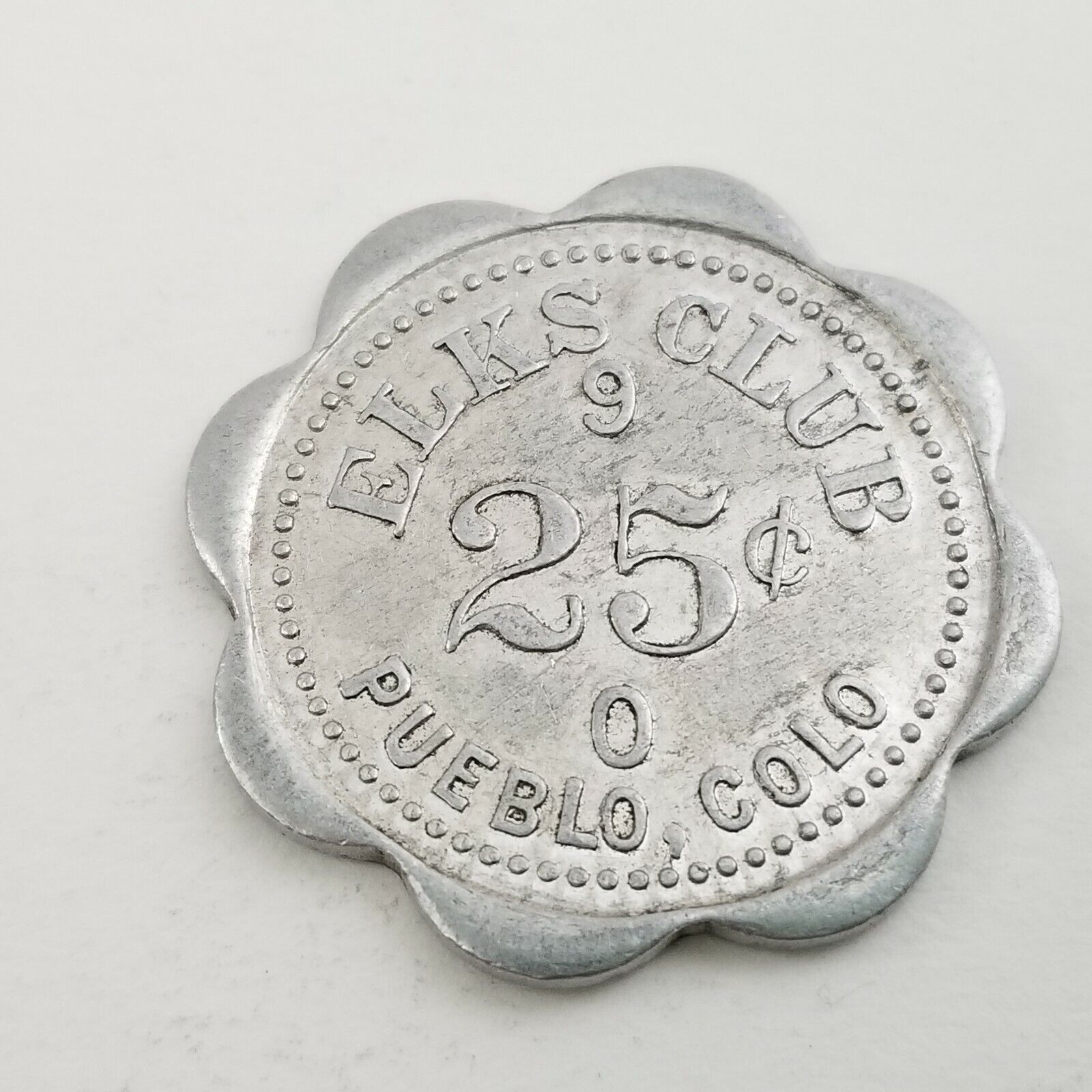 BPOE Elks Club Fraternal Coin Pueblo Colorado Lodge Member 25 Cent Token