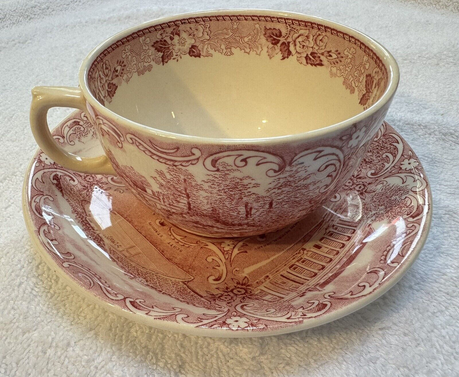 Vintage Old English Staffordshire University Of Virginia Cup & Saucer