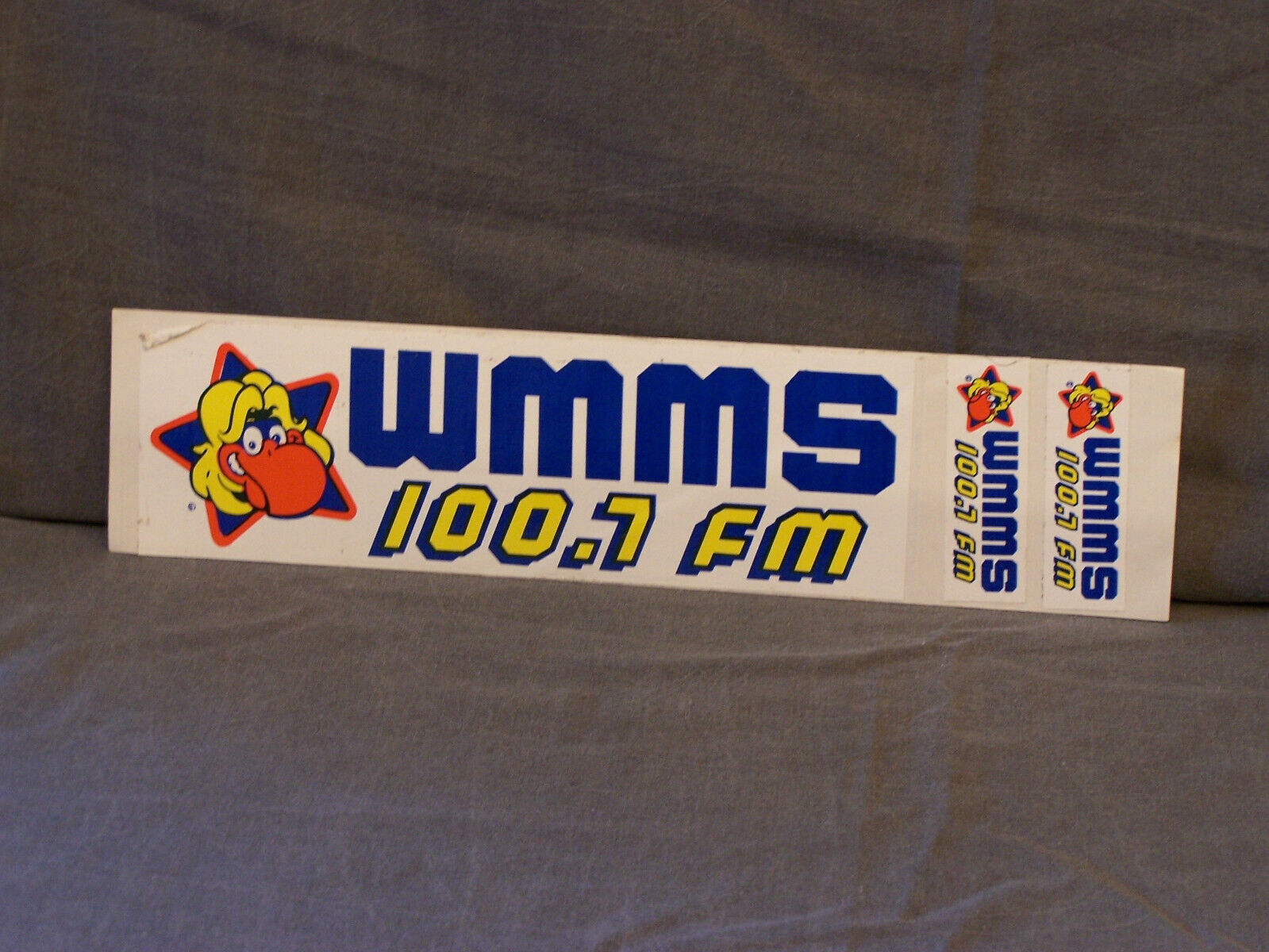 Vintage WMMS 100.7 FM Radio Buzzard In Star Cleveland Ohio Bumper Sticker 2 Mini