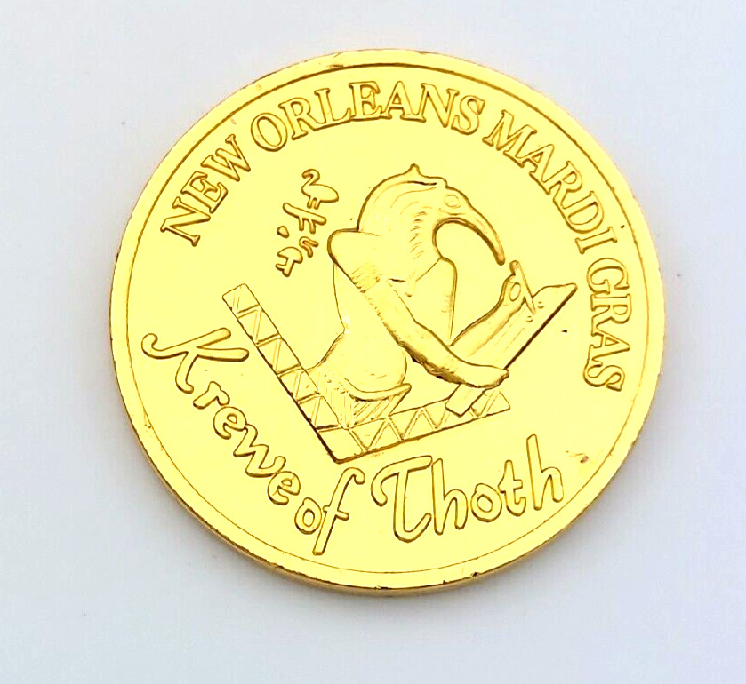 2022 Krewe of Thoth Gold Plated Thick Bronze Doubloon