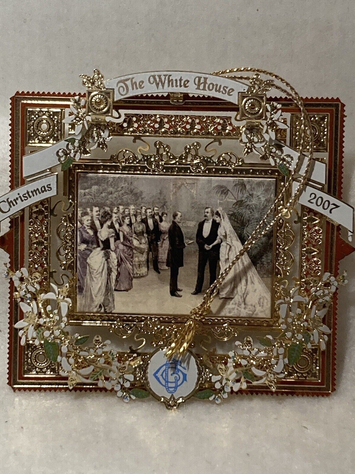The White House Collection Christmas Ornament Collectable Metal Vintage 2007