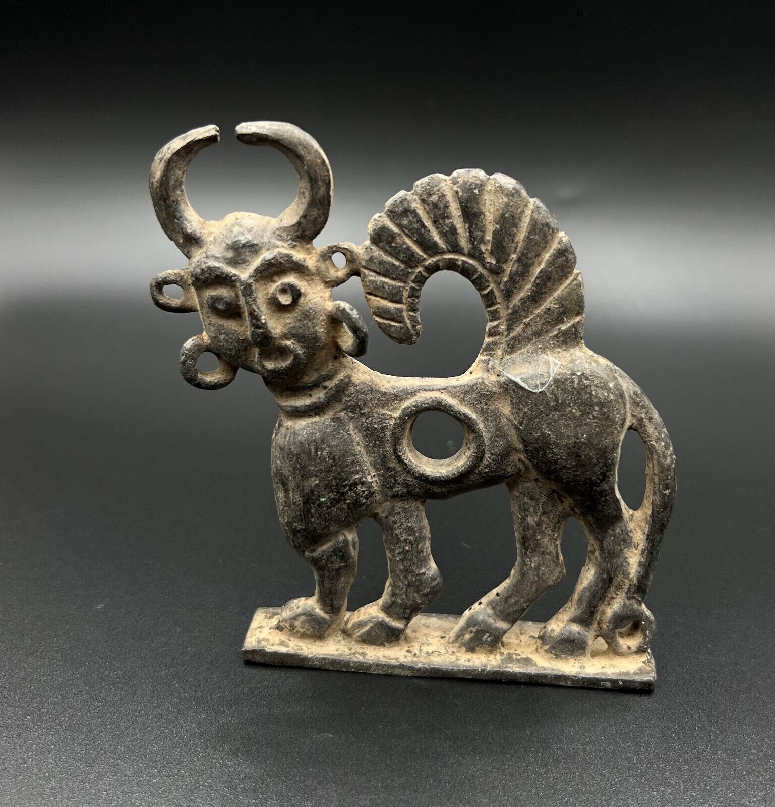 Near Eastern Bactrian Bronze Horse Bit Belt Buckle Antiquities
