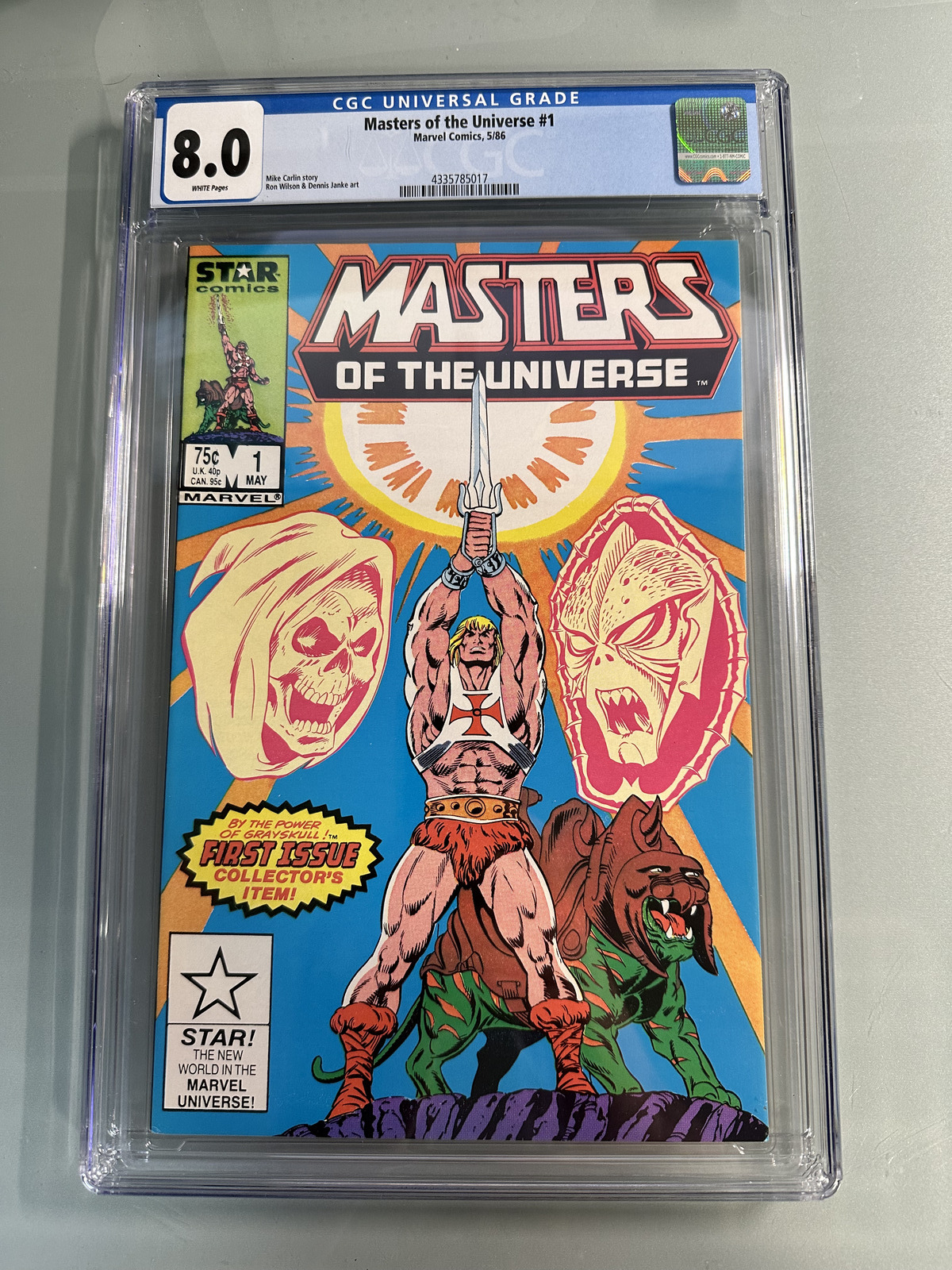 Masters of the Universe #1 CGC 8.0- 1986 1st MOTU Series on Marvel/Star Label