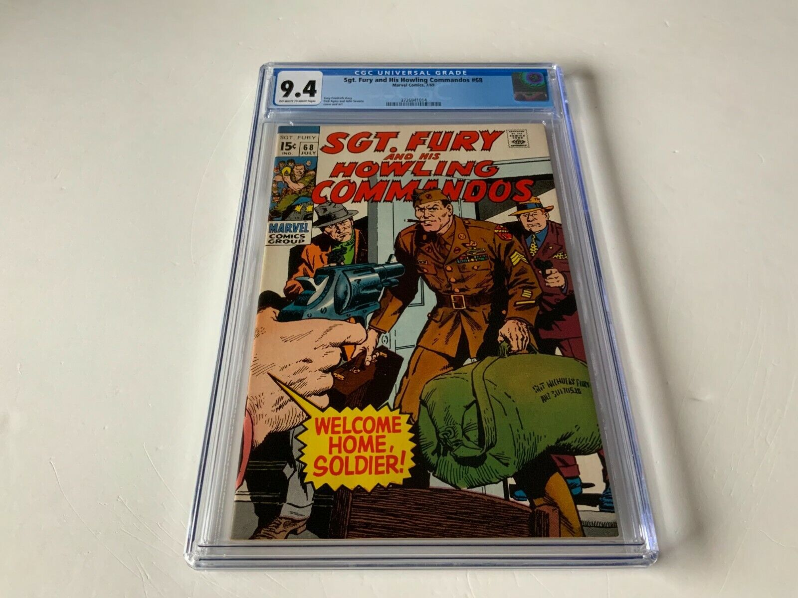 SGT FURY AND HIS HOWLING COMMANDOS 68 CGC 9.4 WELCOME HOME MARVEL COMICS 1969