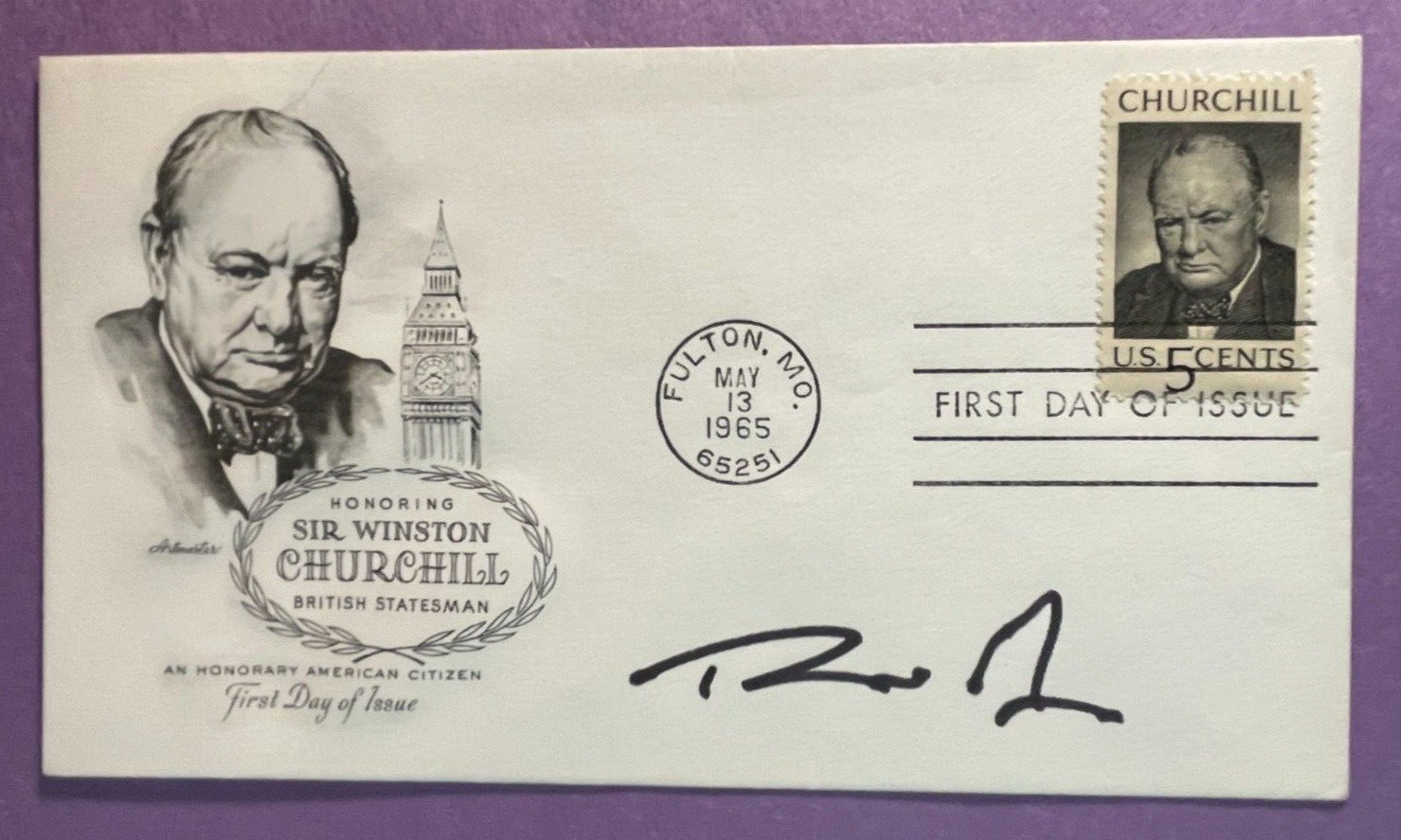 SIGNED BRITISH PRIME MINISTER THERESA MAY - FDC AUTOGRAPHED FIRST DAY COVER