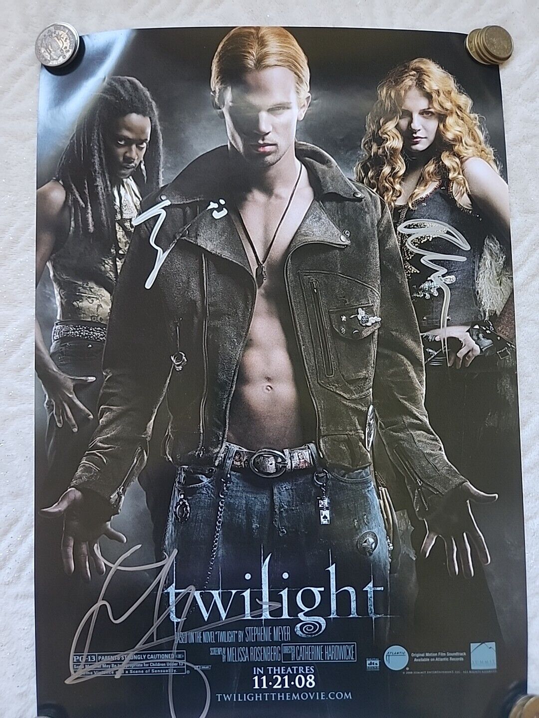 Twilight Autographed Print- Taylor Lautner, Edi Gathegi, and Rachelle Lefevre