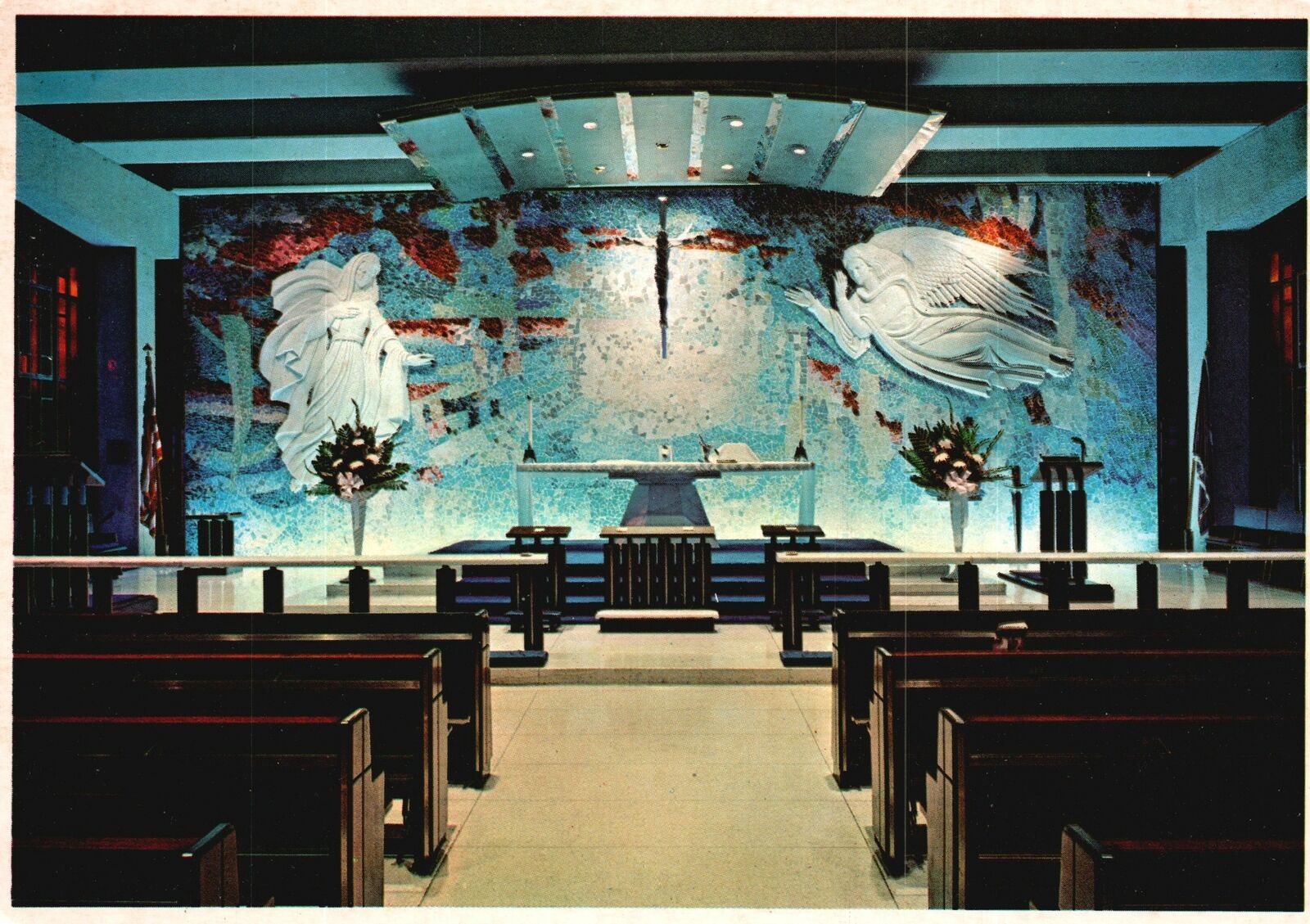 Postcard US Air Force Academy Catholic Chapel Church Colorado Springs Colorado