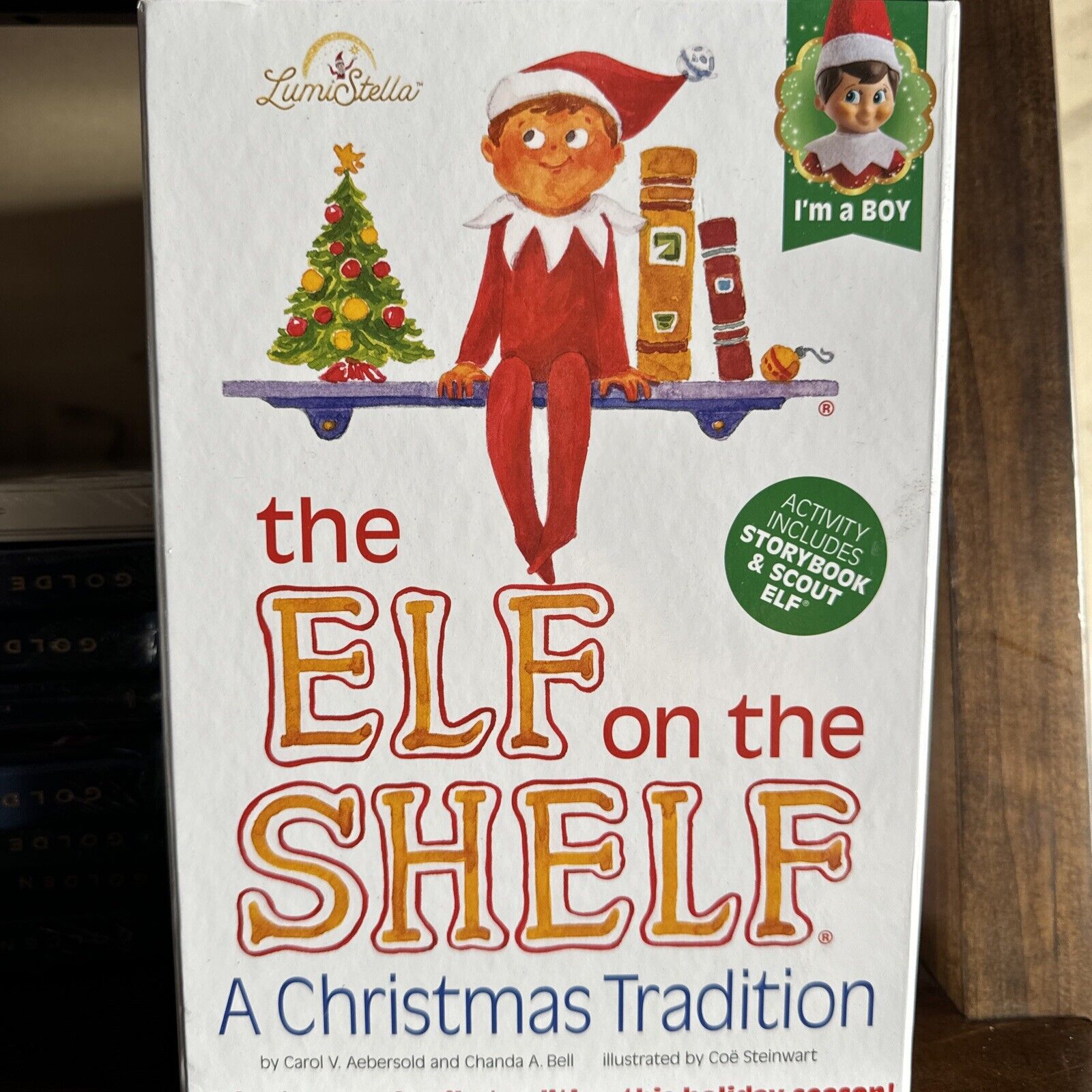 The Elf on the Shelf A Christmas Tradition - Boy Scout Elf with Blue Eyes - I...