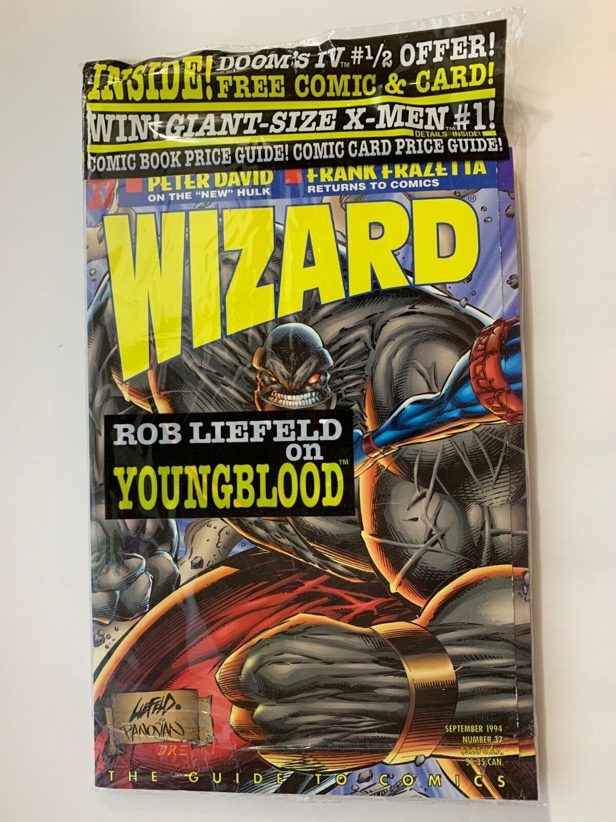 Wizard the Comics Magazine #37 - Sep 1994 - Polybagged with Trading Cards 