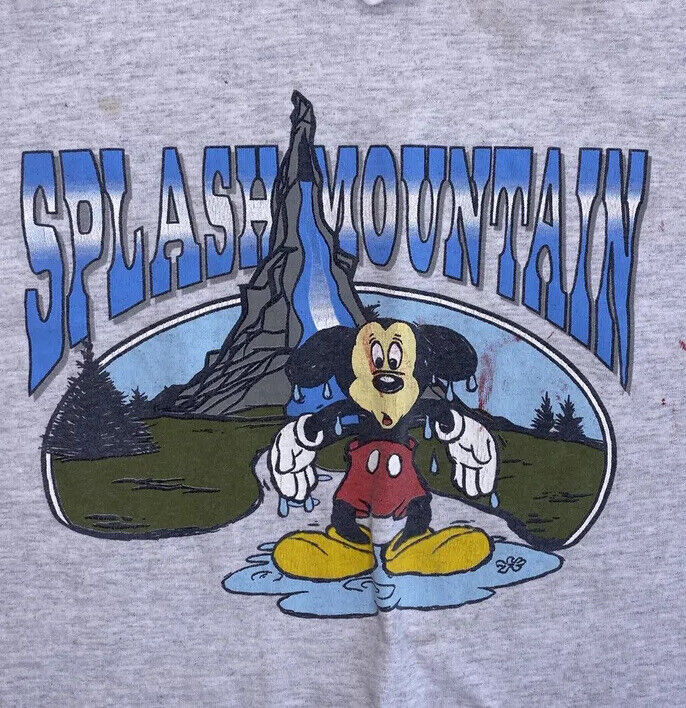 Vintage Disney Kids Splash Mountain T-Shirt Mickey Inc 90s Graphic Tee Sz S 6-8