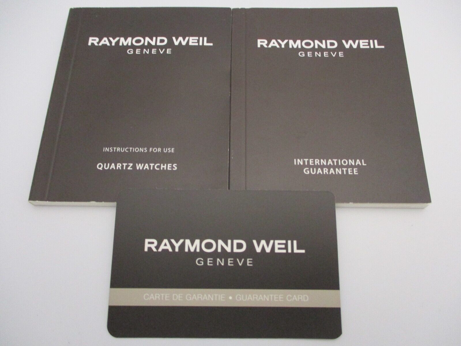RAYMOND WEIL Open Card + Quartz Watches Instructions for Use & Guarantee Books