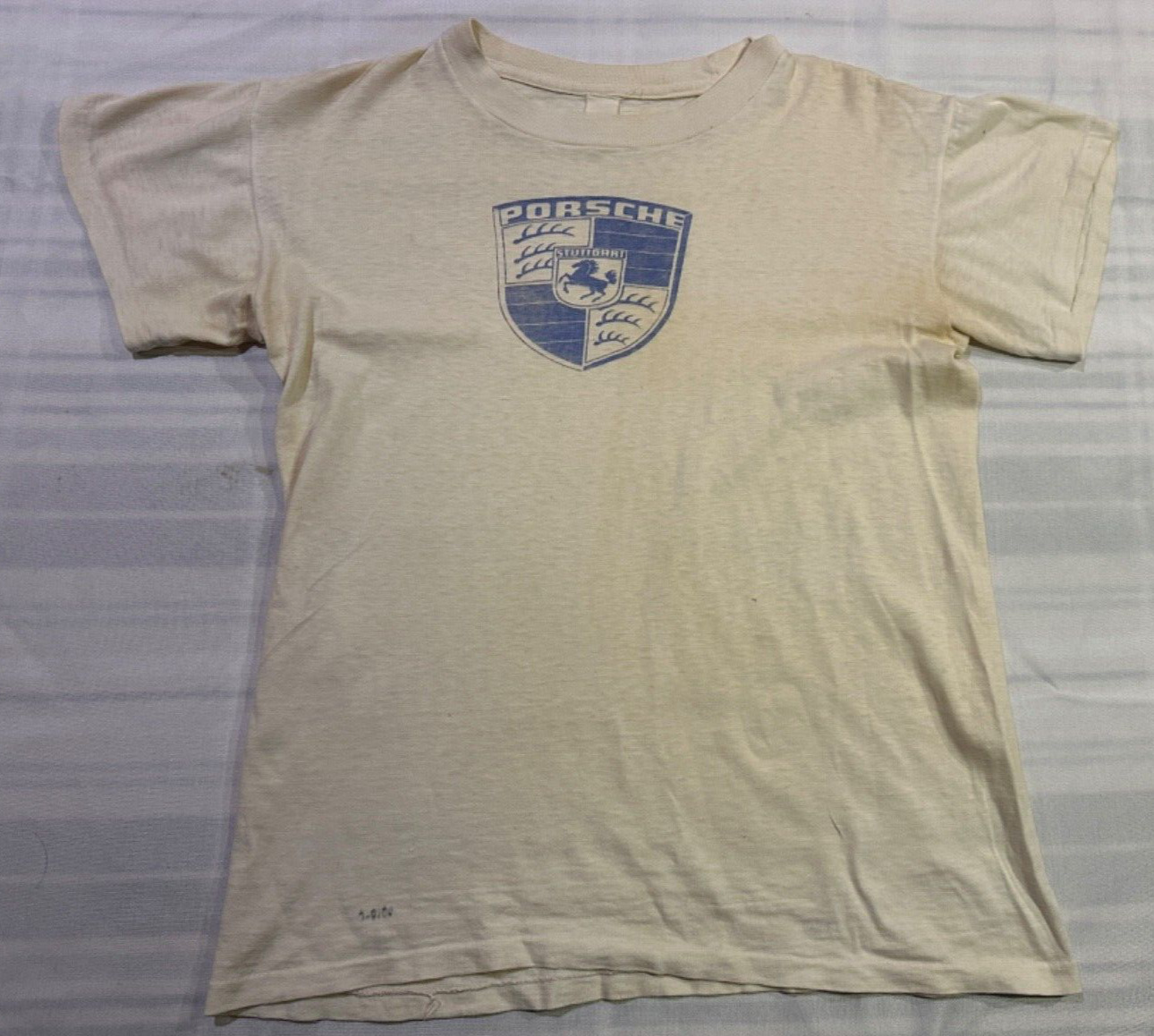 Vintage 1970s Porsche Single Stitch RARE Medium M 70s T-Shirt Shirt Original
