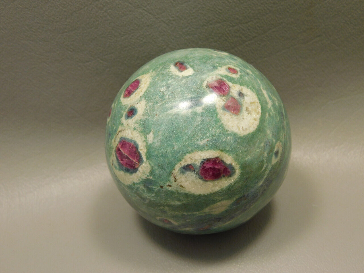 Ruby and Fuchsite Sphere Shaped Stone 2.5 inch Polished Rock #O6