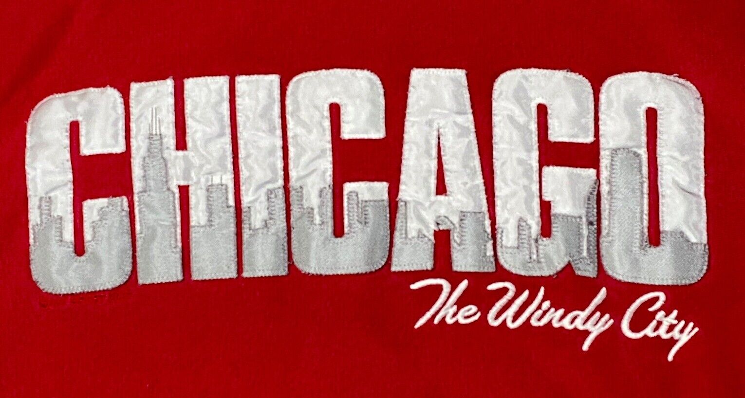 Vintage 2007 Chicago Hoodie Pro Weave MV Sport Windy City Red Sweatshirt Medium