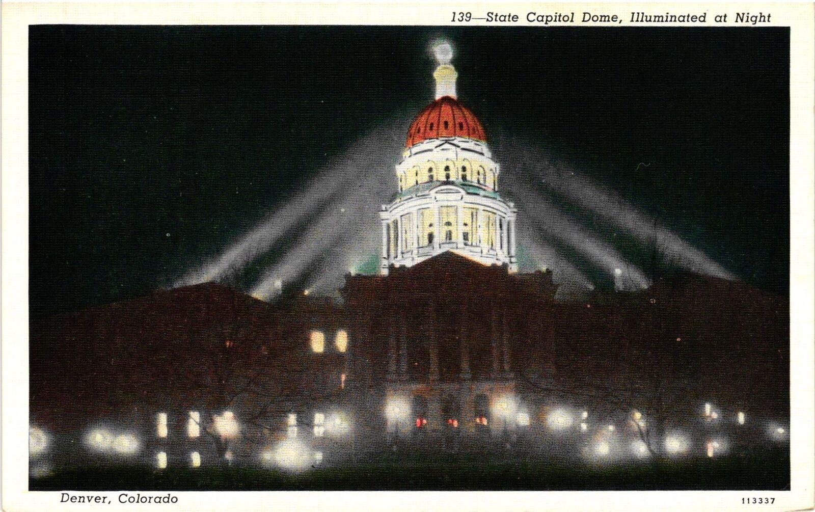 Vintage Postcard- STATE CAPITOL DOME, DENVER, CO. Early 1900s