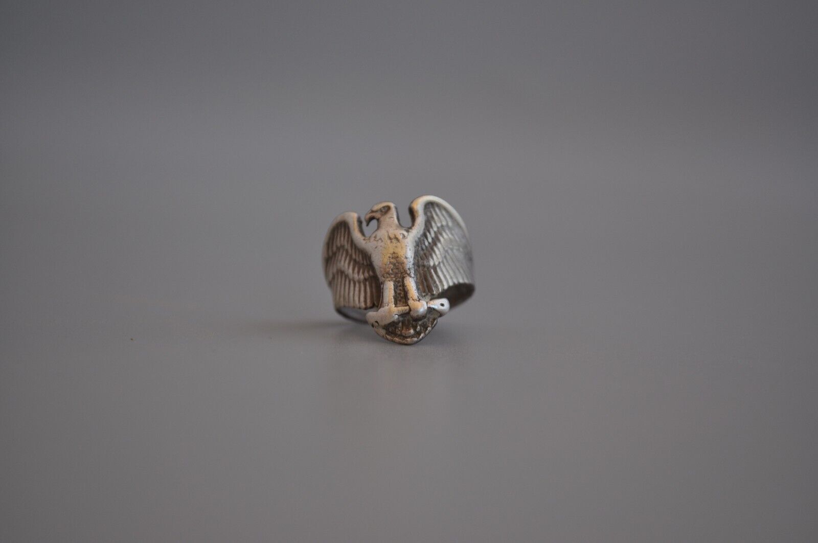 Vintage Navajo Sterling Silver Ring Eagle Size 8 1/4