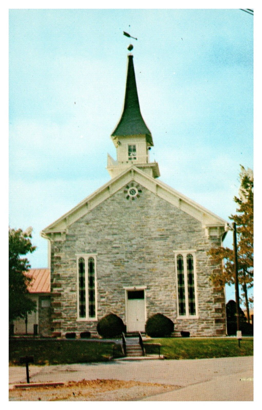 Bernville PA Pennsylvania St. John\'s UCC Church Street View Chrome Postcard