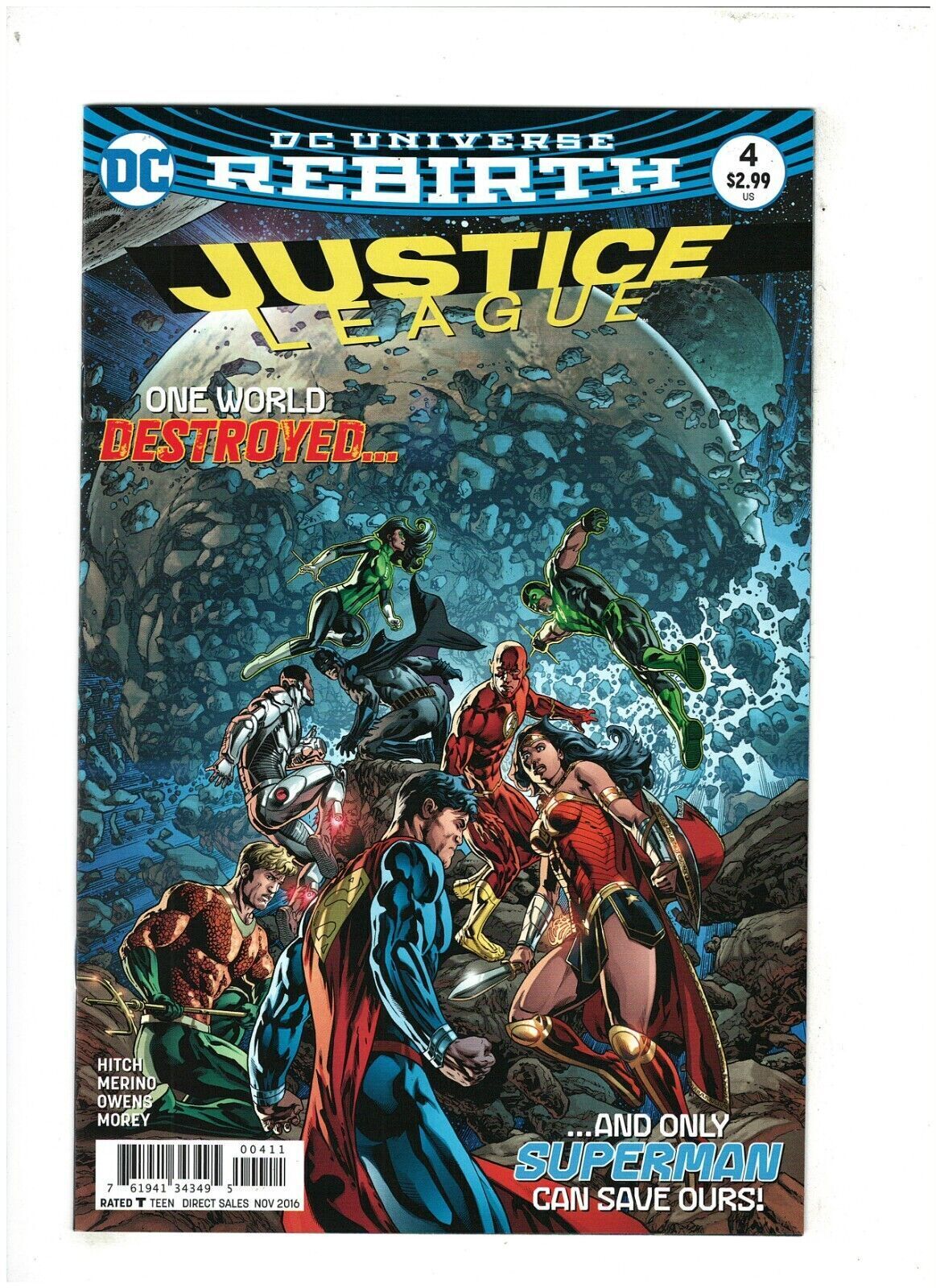 Justice League #4 NM- 9.2 DC Rebirth 2016 Superman & Batman, Pasarin Cover